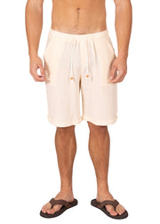243103 - Beige Linen Shorts