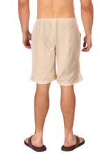 243105 - Beige Greek Pattern Shorts