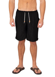243105 - Black Greek Pattern Shorts