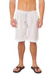 243105 - White Greek Pattern Shorts