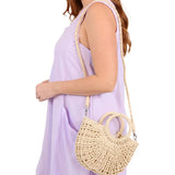 BAG-248036 -WHITE- White bag made of natural materials