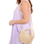 BAG-248036 -WHITE- White bag made of natural materials