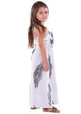 G1541 - White Printed Cotton Dress