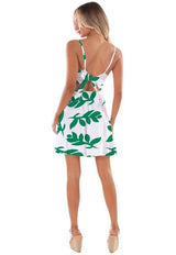 NW1810 - Print Green Cotton Dress