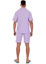 GZ3102 - Lilac Cotton Drawstring Waist Shorts