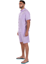 GZ1007 - Lilac Cotton Button Down Pocket Shirt