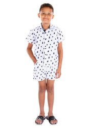 Kids' White Nautical Print Set (KD222007/KD223120)