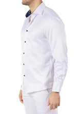 242212- White Button Up Long Sleeve Dress Shirt