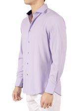 242213- Lilac Button Up Long Sleeve Dress Shirt