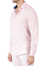 242213- Pink Button Up Long Sleeve Dress Shirt