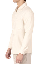 232290 - Khaki Stretch Overshirt.