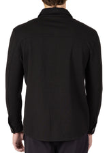 232290 - Black Stretch Overshirt.