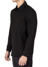 232290 - Black Stretch Overshirt.