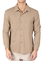 232290 - Khaki Stretch Overshirt