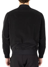 234110 - Black Pocketed Zip-Front Jacket