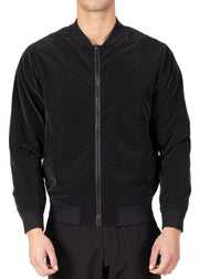 234110 - Black Pocketed Zip-Front Sweater