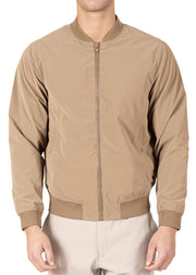 234110 - Khaki Pocketed Zip-Front Jacket