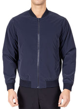 234110 - Navy Pocketed Zip-Front Jacket