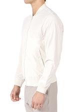 234110 - White Pocketed Zip-Front Jacket