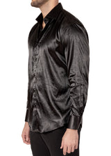 242205 - Black Button Up Long Sleeve Dress Shirt