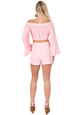 NW1697 - Baby Pink Cotton Shorts