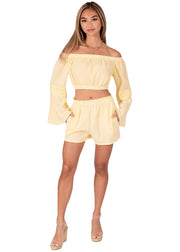 NW1697 - Baby Yellow Cotton Shorts