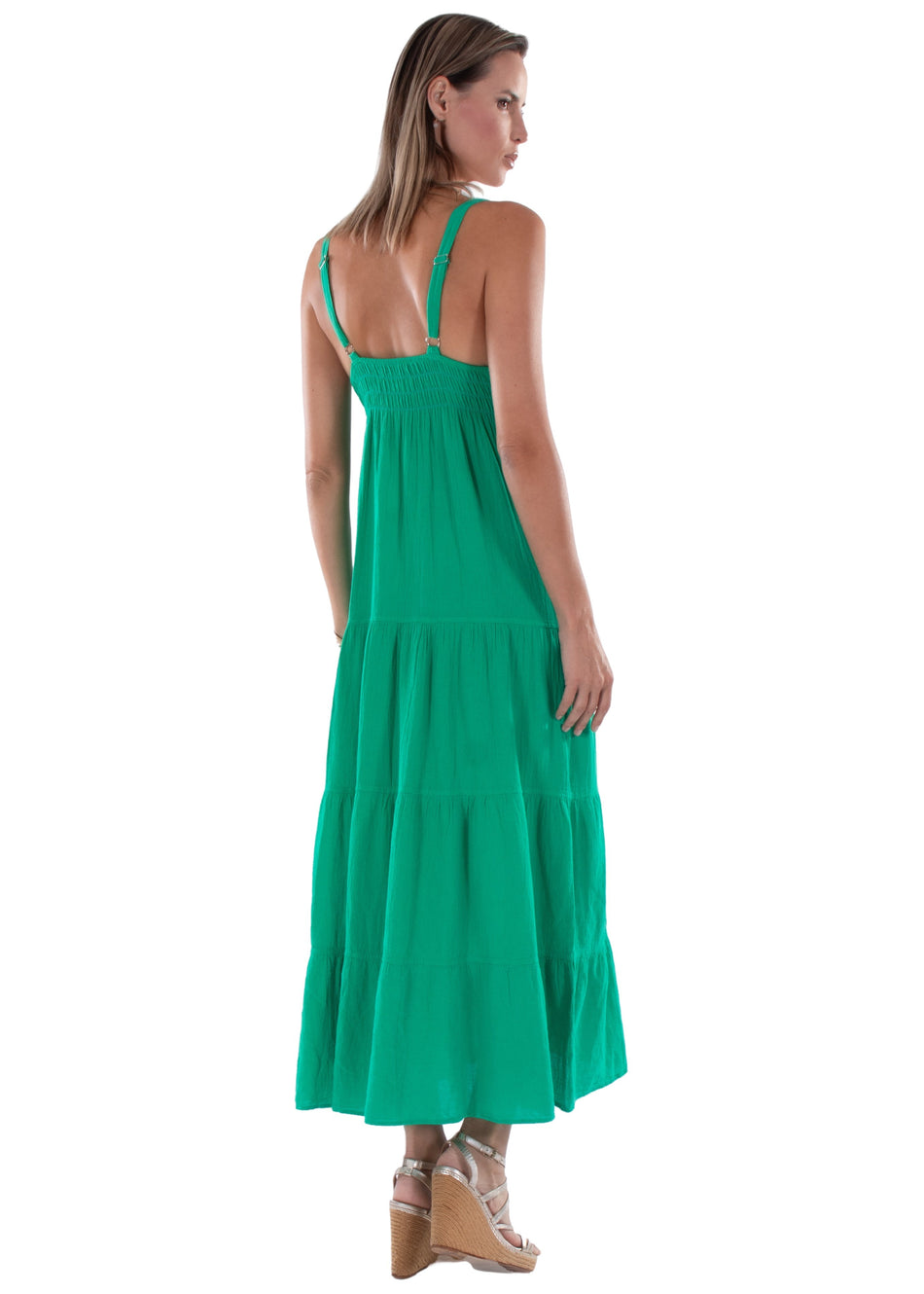 NW1430 - Green Cotton Dress