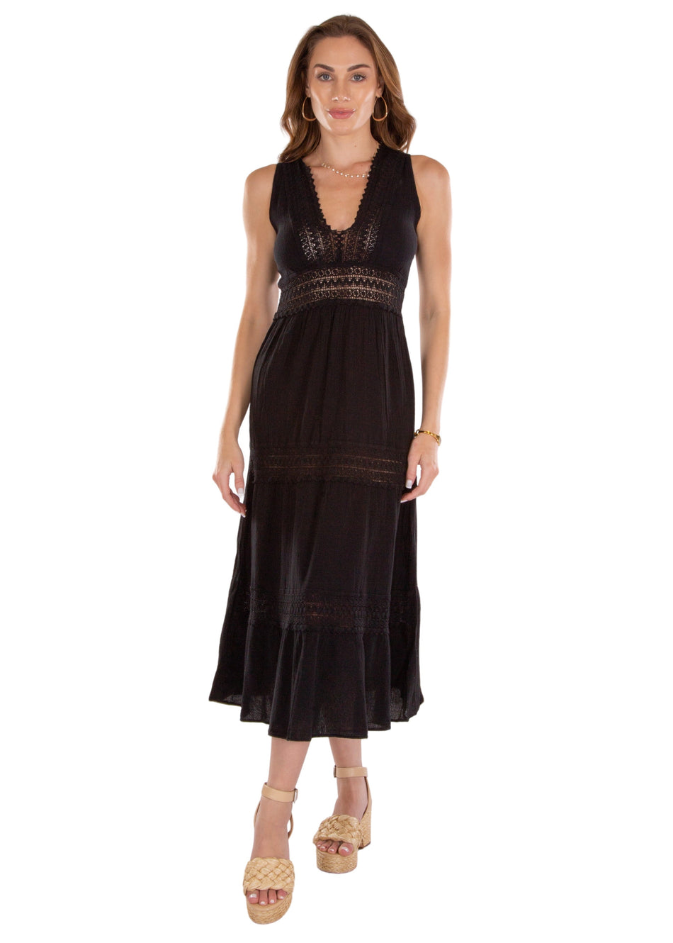 NW1516 - Black Cotton Dress