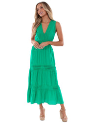 NW1516 - Green Cotton Dress