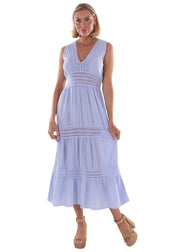 NW1516 - Sky Blue Cotton Dress