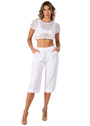NW1826 - White Missy Cotton Pant