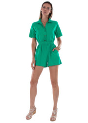 NW1564 - Green Cotton Romper