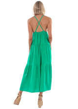 NW1566 - Green Cotton Dress