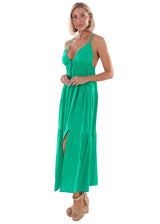 NW1566 - Green Cotton Dress