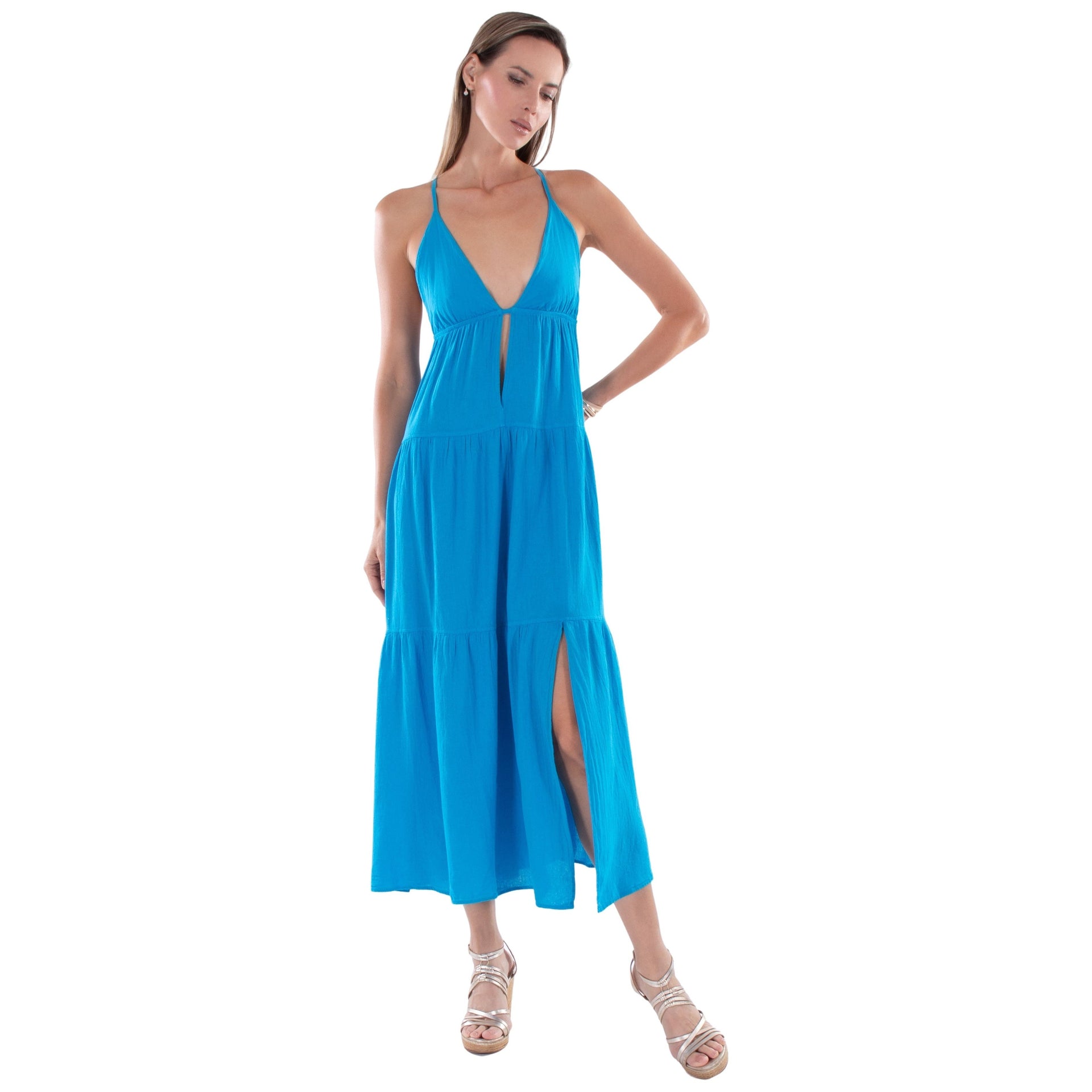 NW1566 - Royal Blue Cotton Dress  NEO NYC, INC.