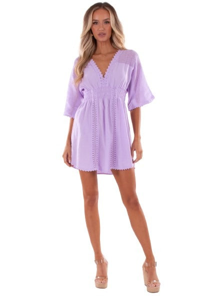 NW1602 - Lilac Cotton Dress