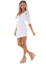 NW1602 - White Cotton Dress