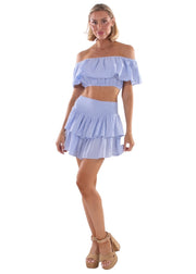 NW1514 - Sky Blue Cotton Skirt