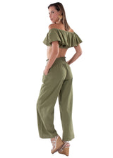 NW1689 - Olive Green Cotton Pant