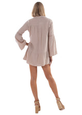 NW1617- Baby Beige Cotton Tunic Dress