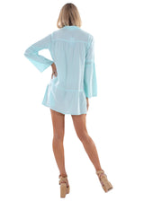 NW1617- Baby Turquoise Cotton Tunic Dress