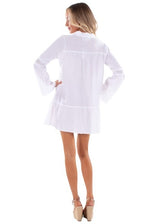 NW1617- White Cotton Tunic Dress