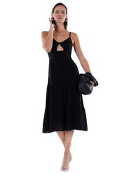 NW1618- Black Cotton Dress