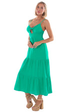 NW1618 - Green Cotton Dress