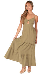 NW1618 - Olive Cotton Dress