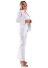 NW1651 - White Long Cotton Jacket