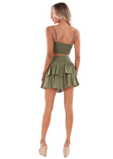 NW1514 - Olive Green Cotton Skirt