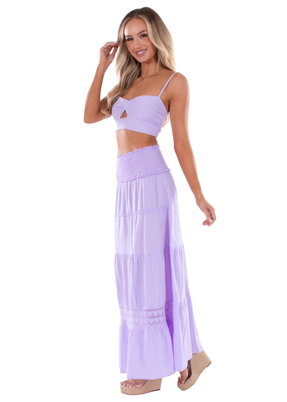 NW1573 - Lilac Cotton Skirt