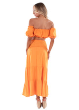 NW1573 - Orange Cotton Skirt