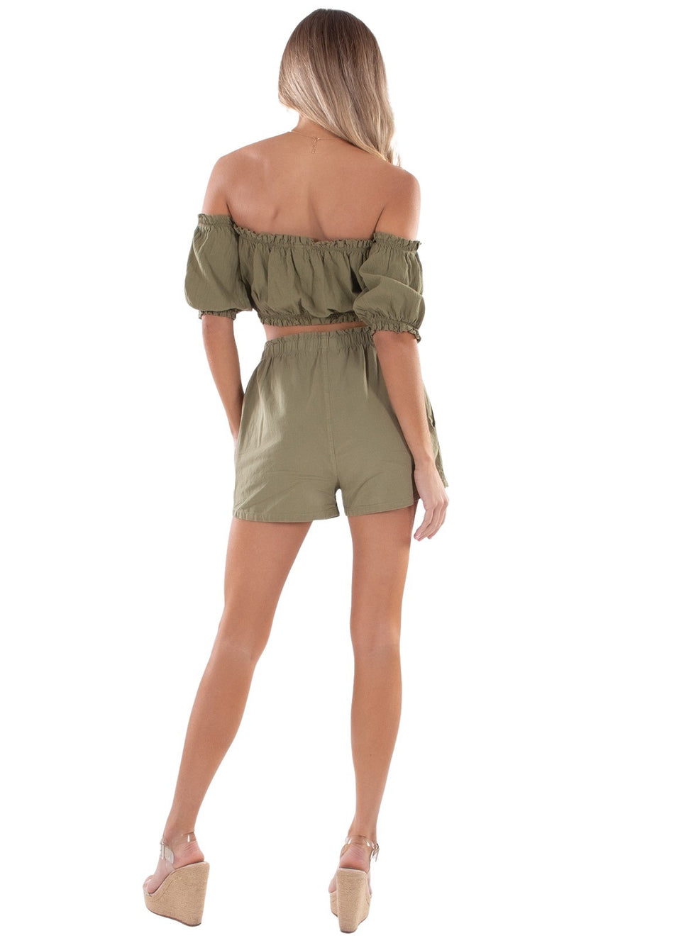 NW1657- Olive Green Cotton Top